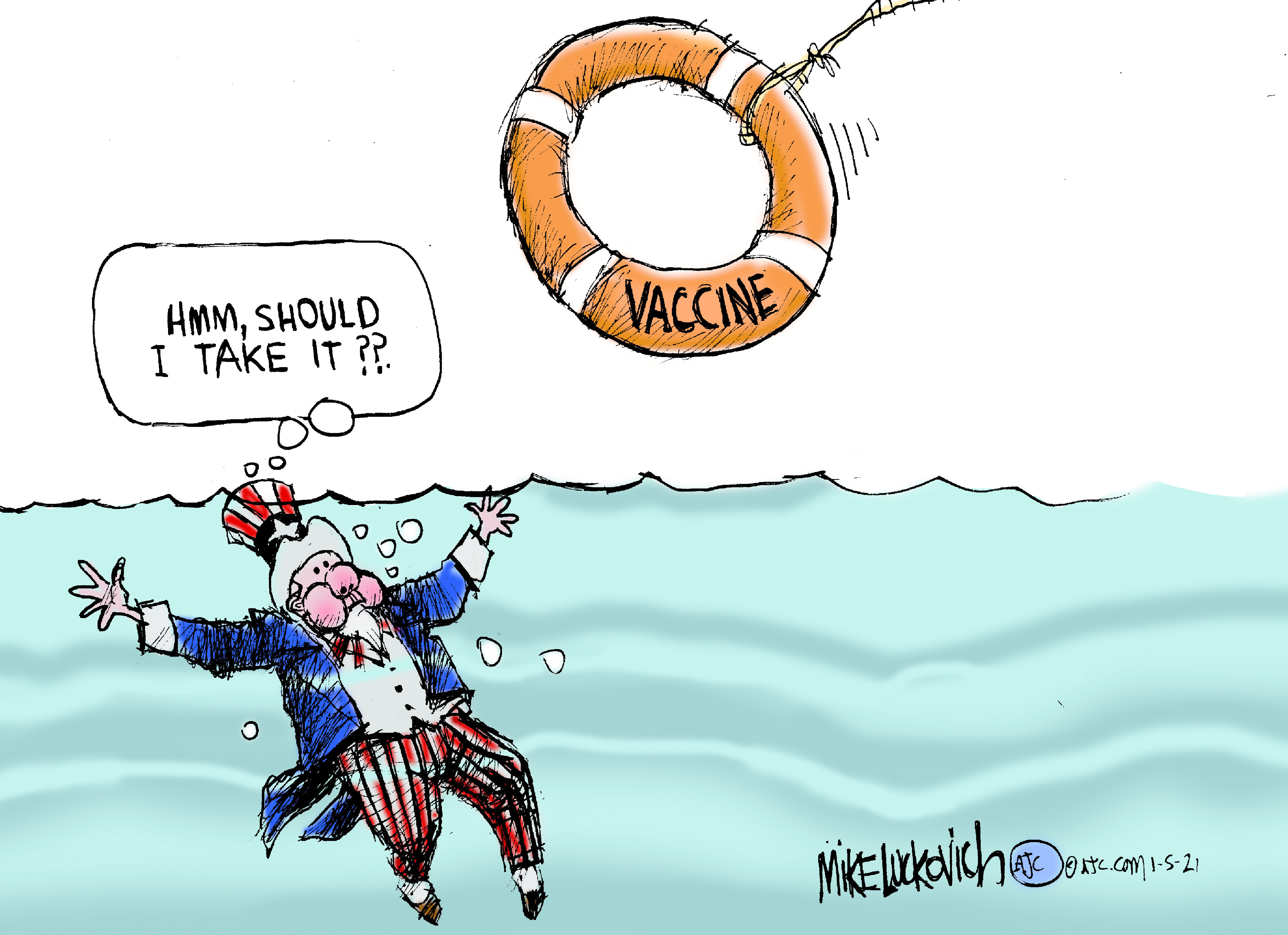Editorial Cartoon U.S. COVID vaccine