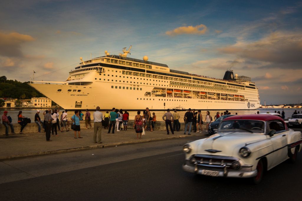 Cruise ship in Cuba.