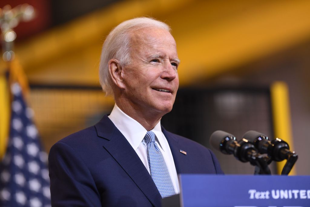 Democratic presidential nominee former US Vice President Joe Biden speaks during a campaign event at Mill 19 in Pittsburgh, Pennsylvania, August 31, 2020. 