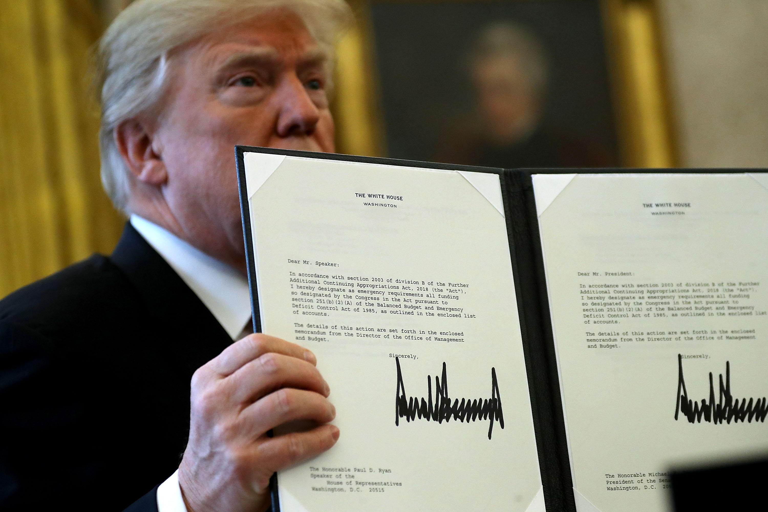 President Trump signs the tax bill