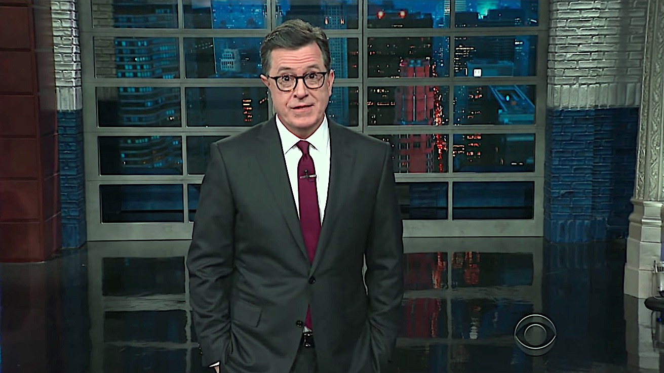 Stephen Colbert is shocked at Trump and guns