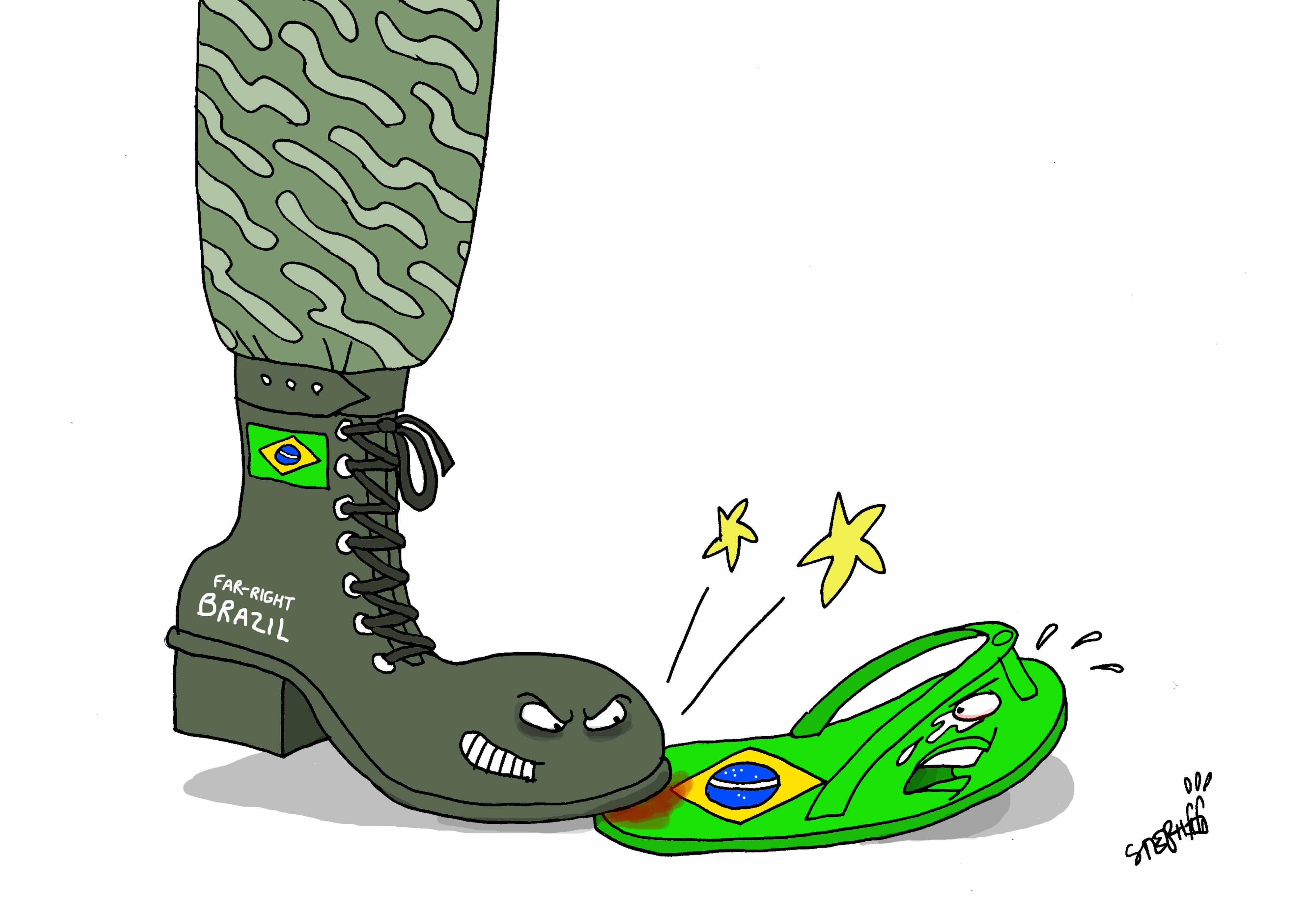 Political cartoon World Brazil Jair Bolsonaro