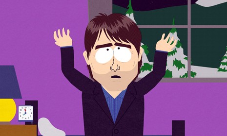 Tom Cruise in the infamous 2005 &quot;South Park&quot; episode &quot;Trapped in the Closet,&quot; which allegedly spurred the church to investigate the show&#039;s creators in an effort to embarrass them.