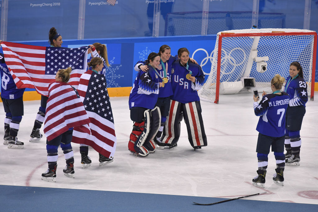 U.S. women hockey team wins the gold