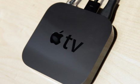 A version of Apple TV is displayed at an Apple Special in San Francisco, California.