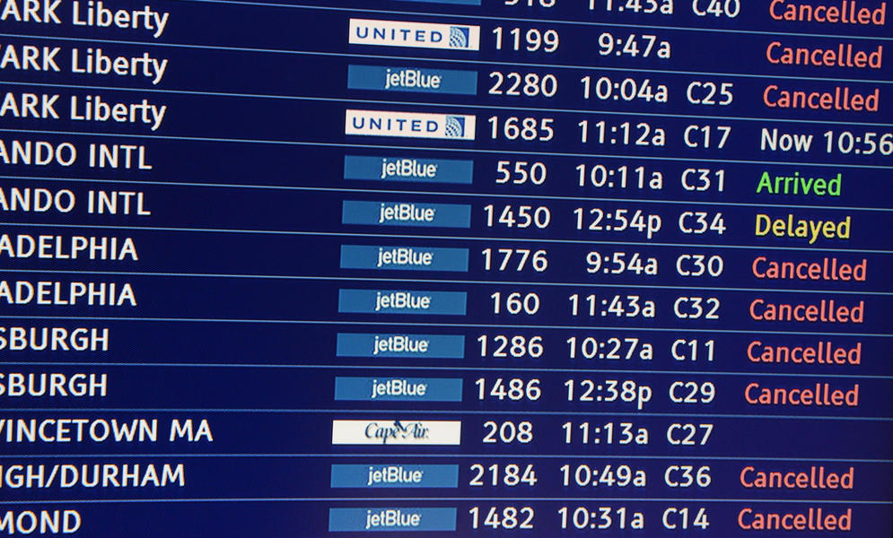 More flights than ever before were canceled last winter