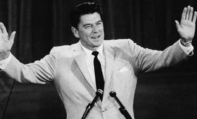 Ronald Reagan, then-Governor of California, speaks at the Republican National Convention on Aug. 5, 1968.