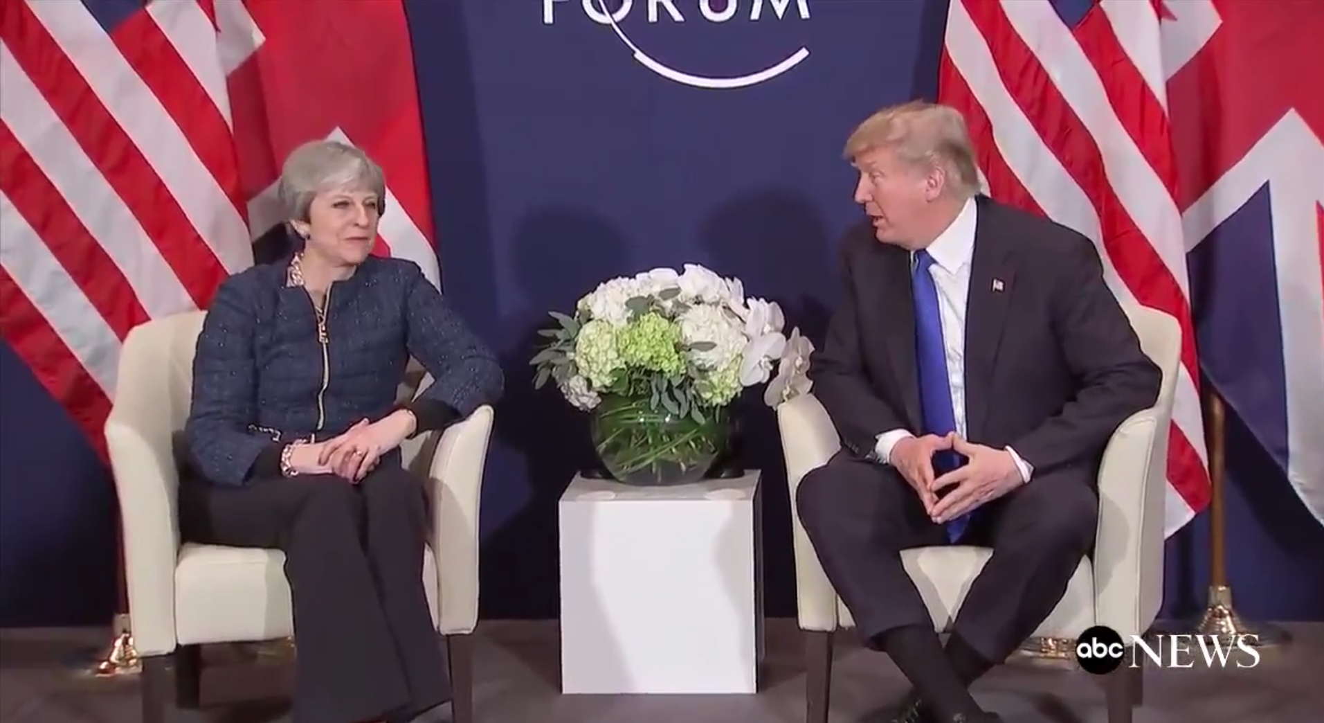 President Donald Trump and British Prime Minister Theresa May.