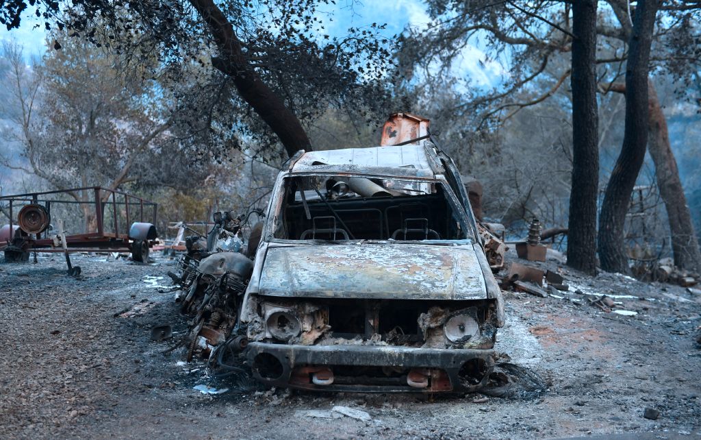 Wildfire damage in California