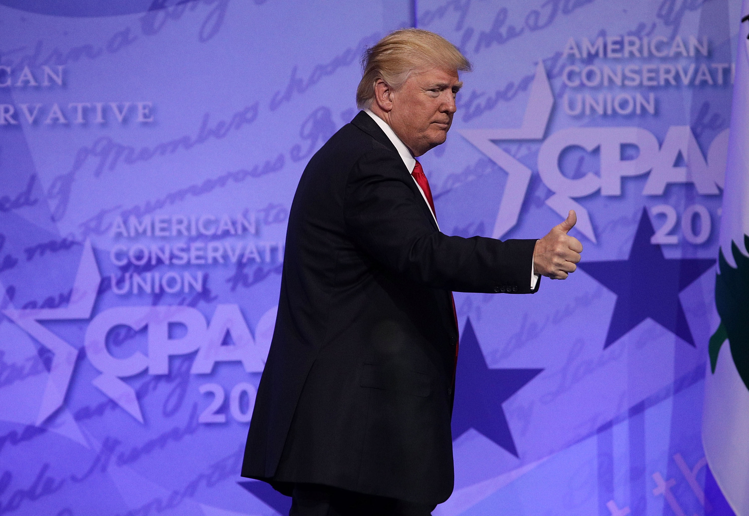 President Trump at the 2017 CPAC gathering
