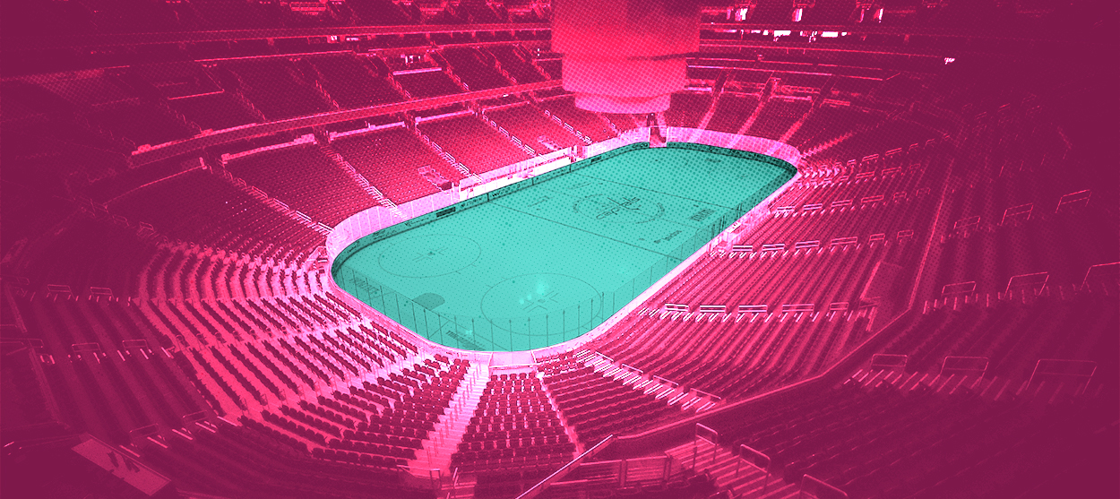 A hockey arena.