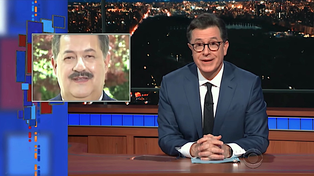 Stephen Colbert digs into Don Blankenship campaign ads