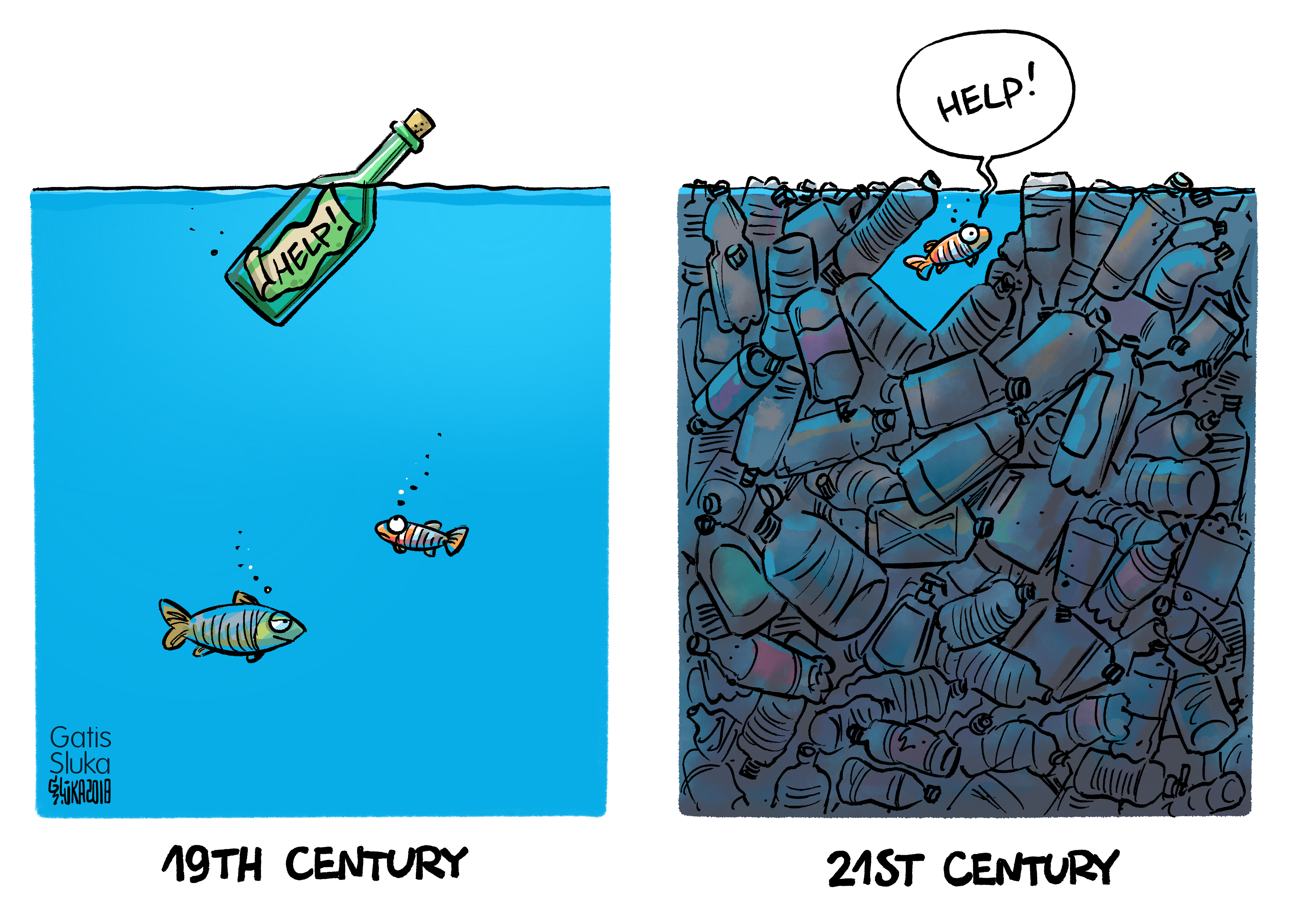 Political cartoon World Pollution environment