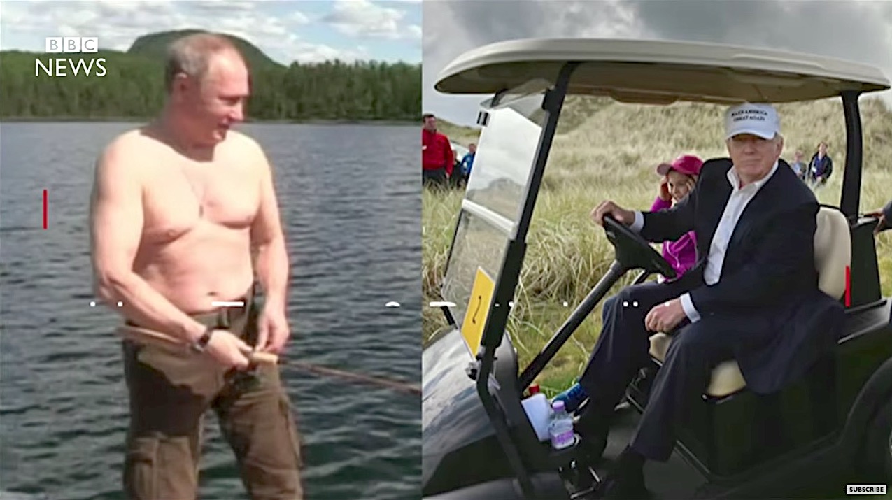 Who vacations better? Putin or Trump?