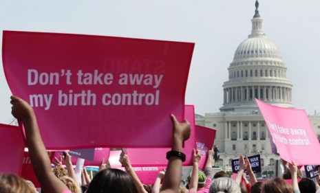 Planned Parenthood supporters rally for federal funding on Capitol Hill Thursday; Democrats accuse the GOP of having an agenda on abortion that is holding up budget talks.