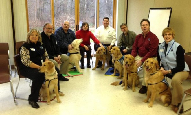 The K-9 Parish Comfort dogs (and their handlers) who helped the residents of Newtown, Conn., through their grief.