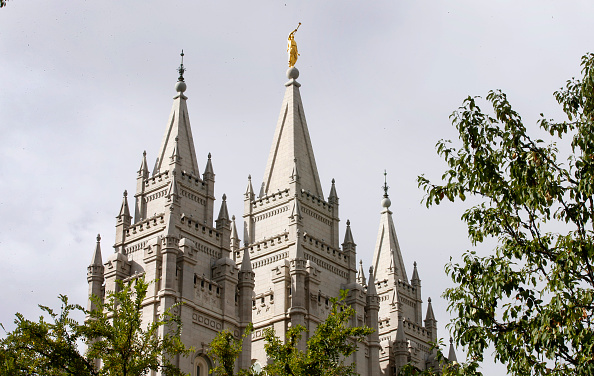 The Salt Lake City Mormon Temple.