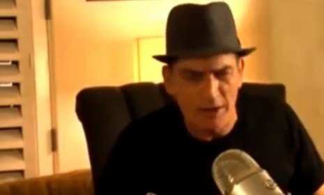 Charlie Sheen debuted his &quot;Winning!&quot; tattoo during the inaugural webisode &quot;Sheen&#039;s Korner.&quot;