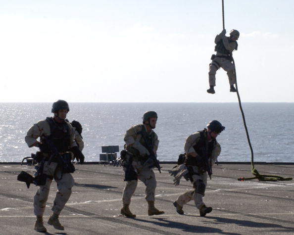 U.S. Navy SEALs recapture the oil tanker Morning Glory from Libyan rebels