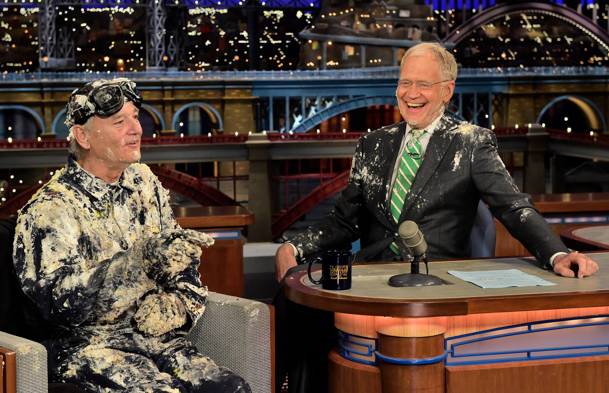 Bill Murray appears on one of the last Letterman shows.