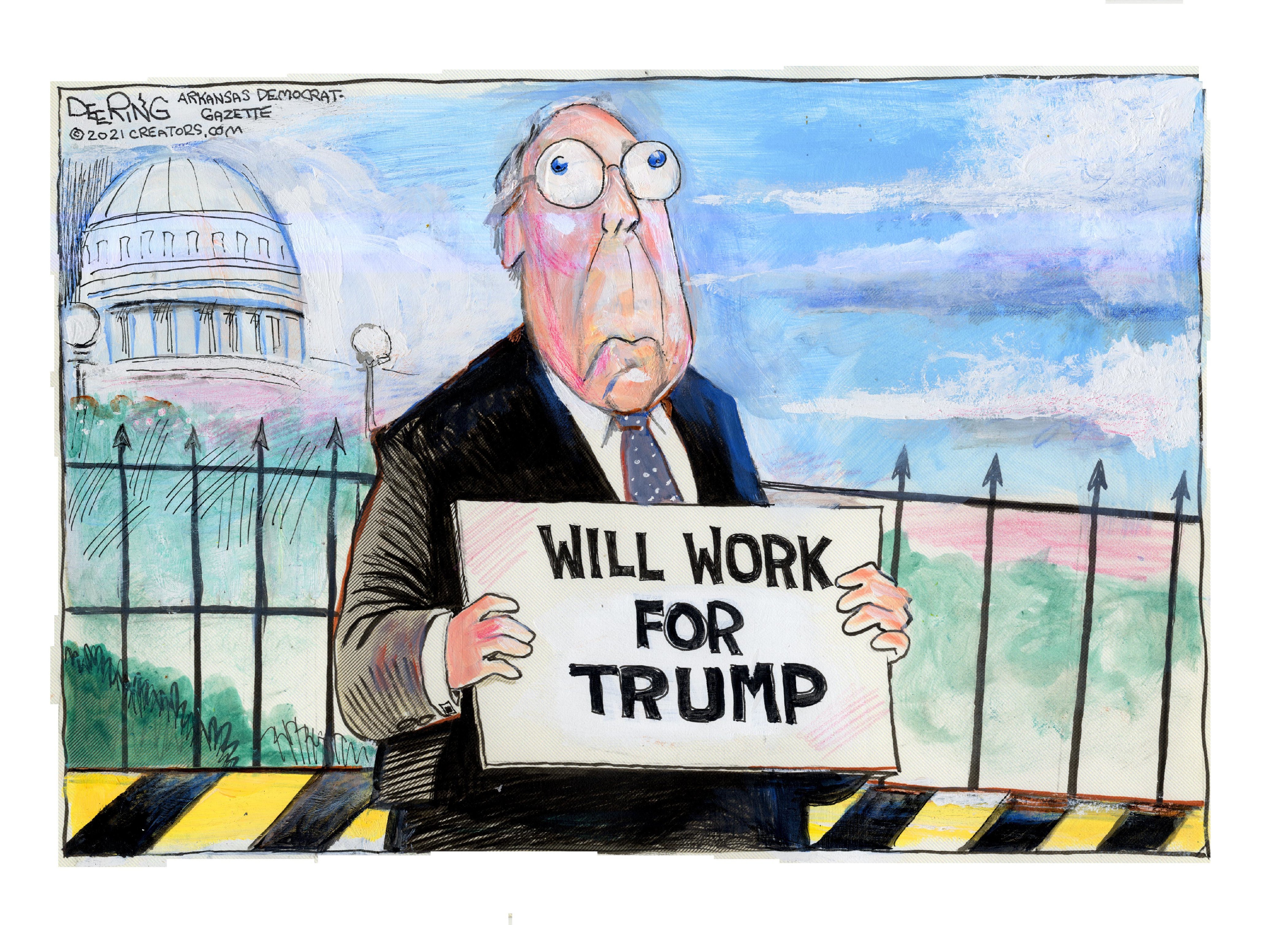 Political Cartoon U.S. mcconnell trump