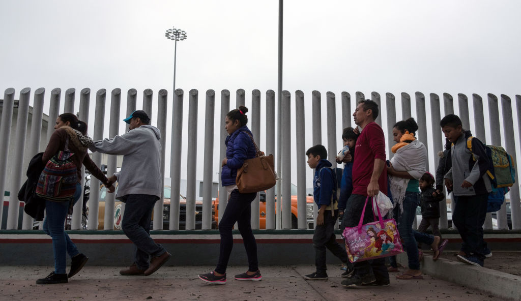 Families at the border.