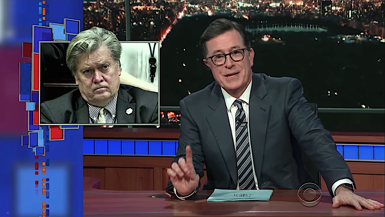 Stephen Colbert mocks Stephen Bannon