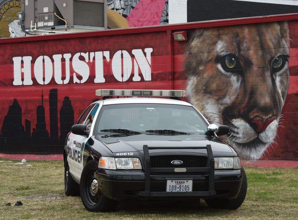A Houston police car