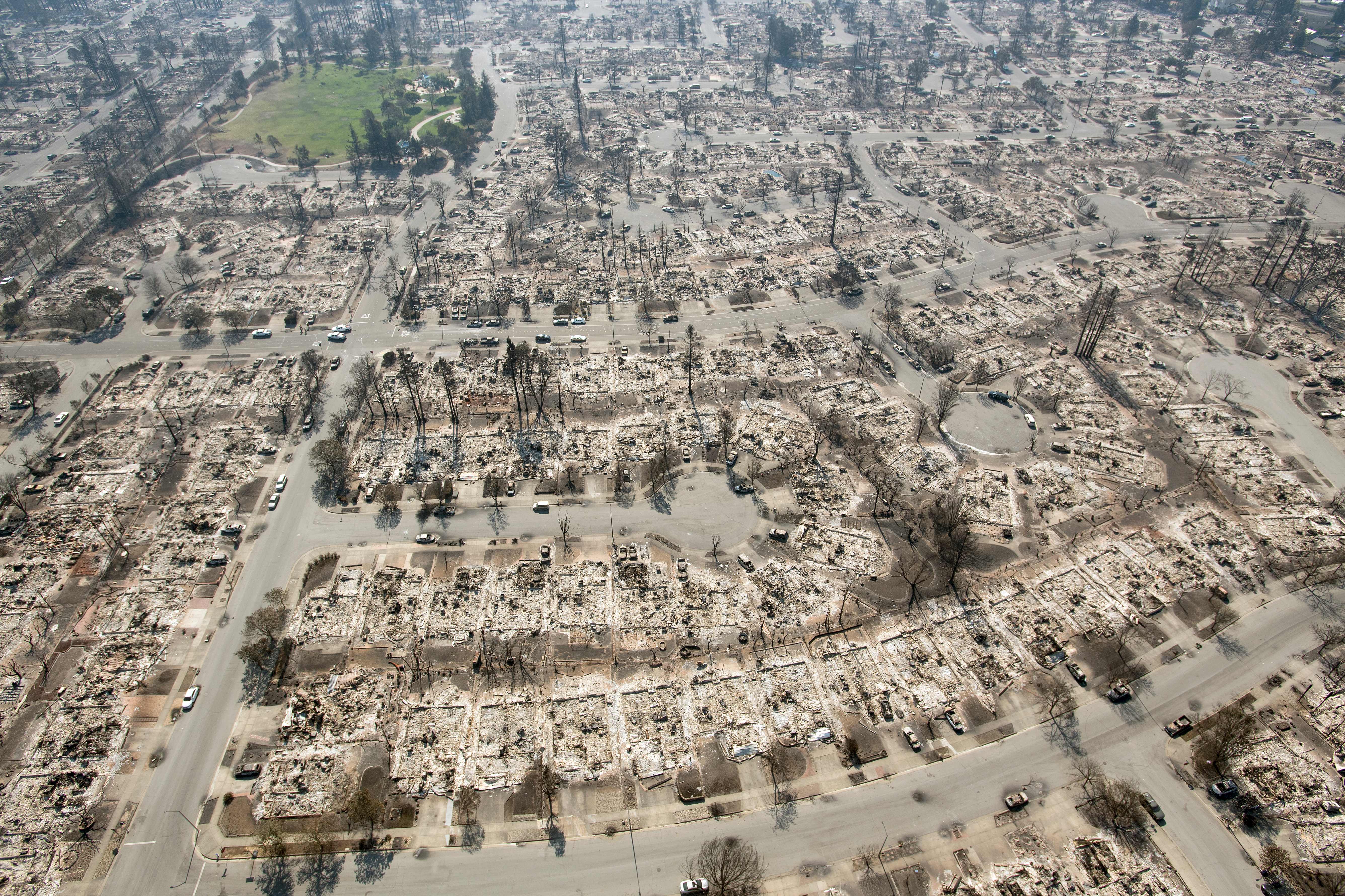 Santa Rosa, California, after the flames. 