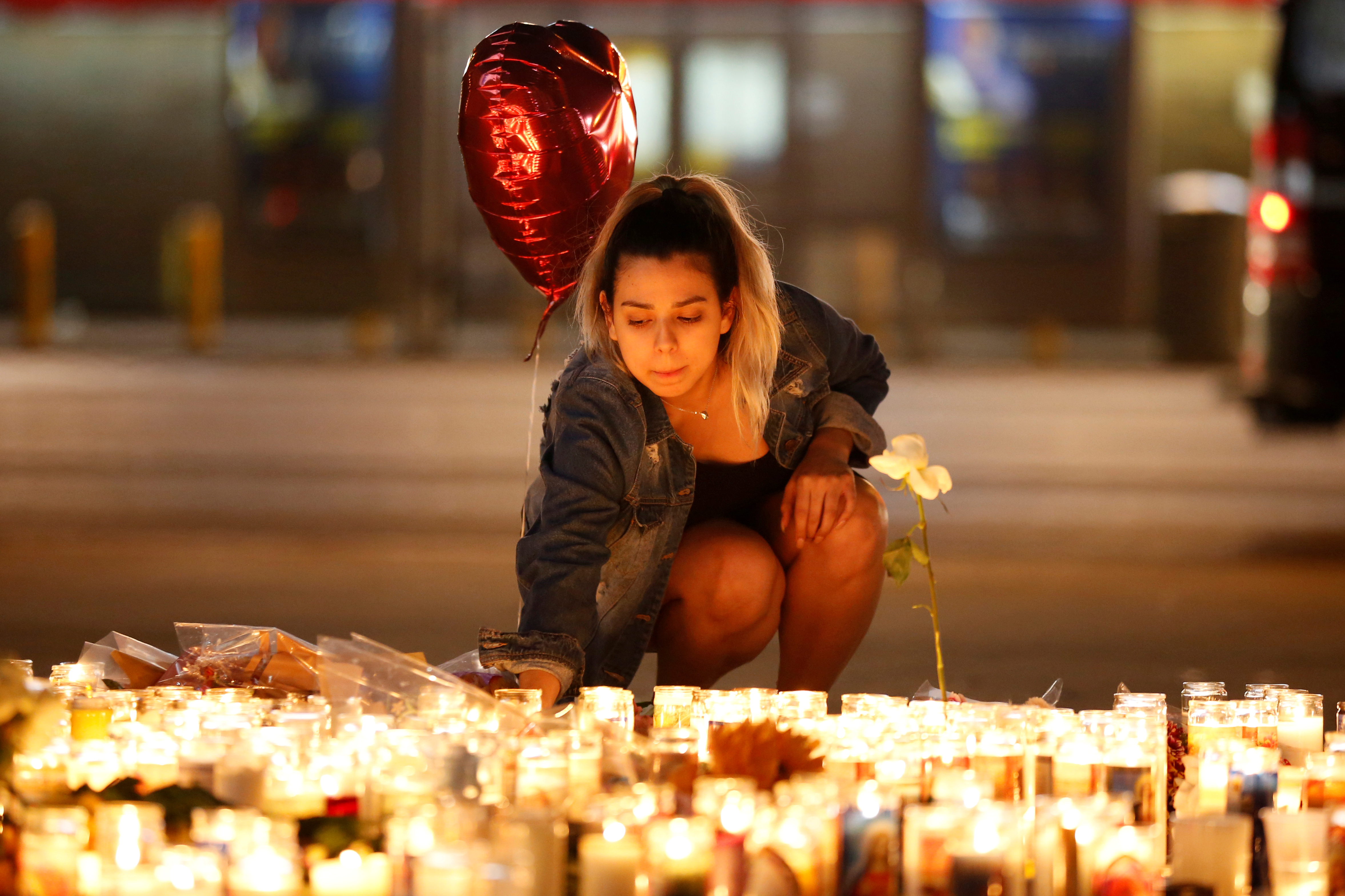 A vigil for victims of the Las Vegas massacre.