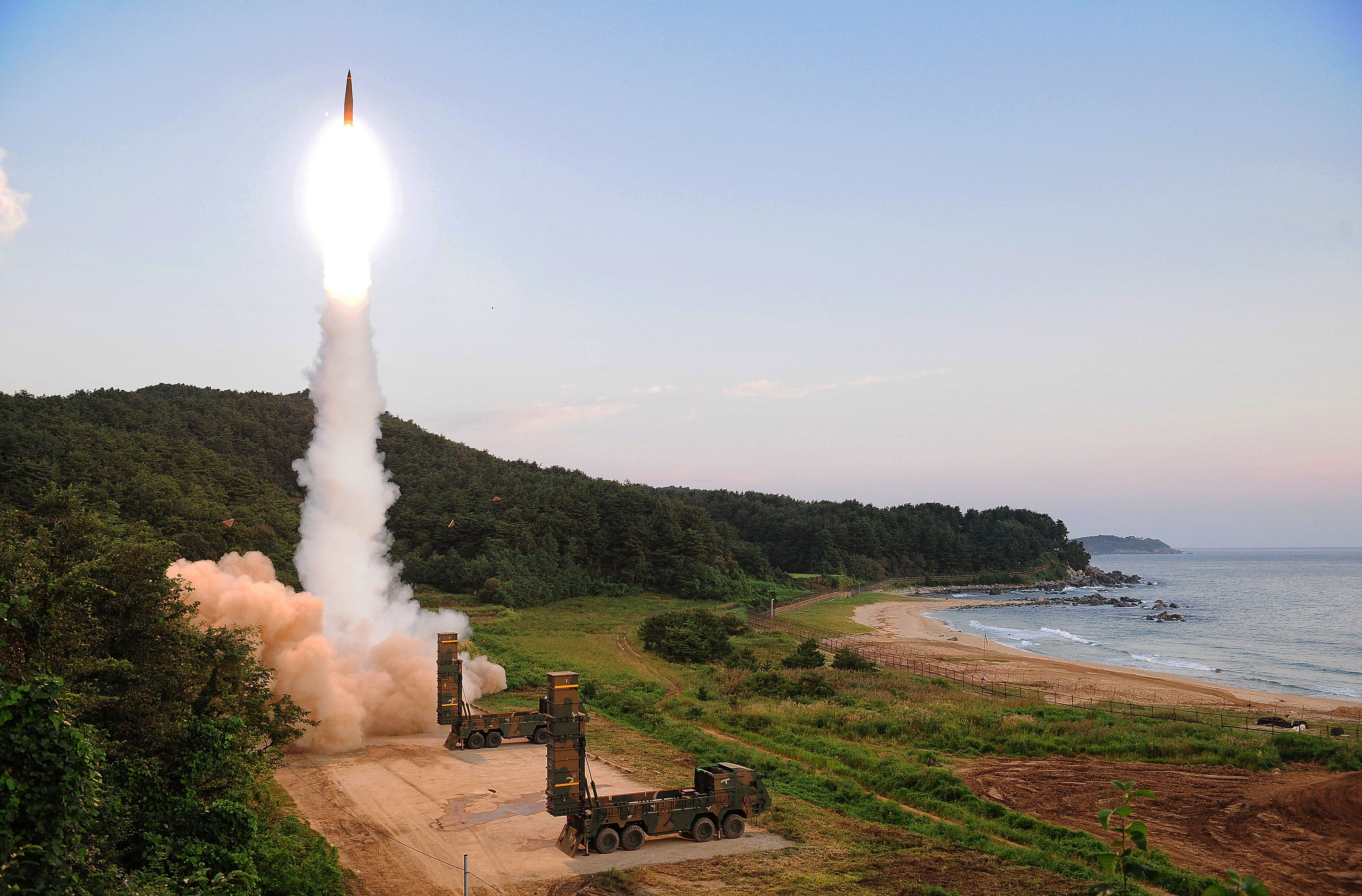 South Korea fires missiles after a North Korean test