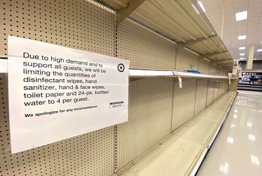 Empty shelves at Target.