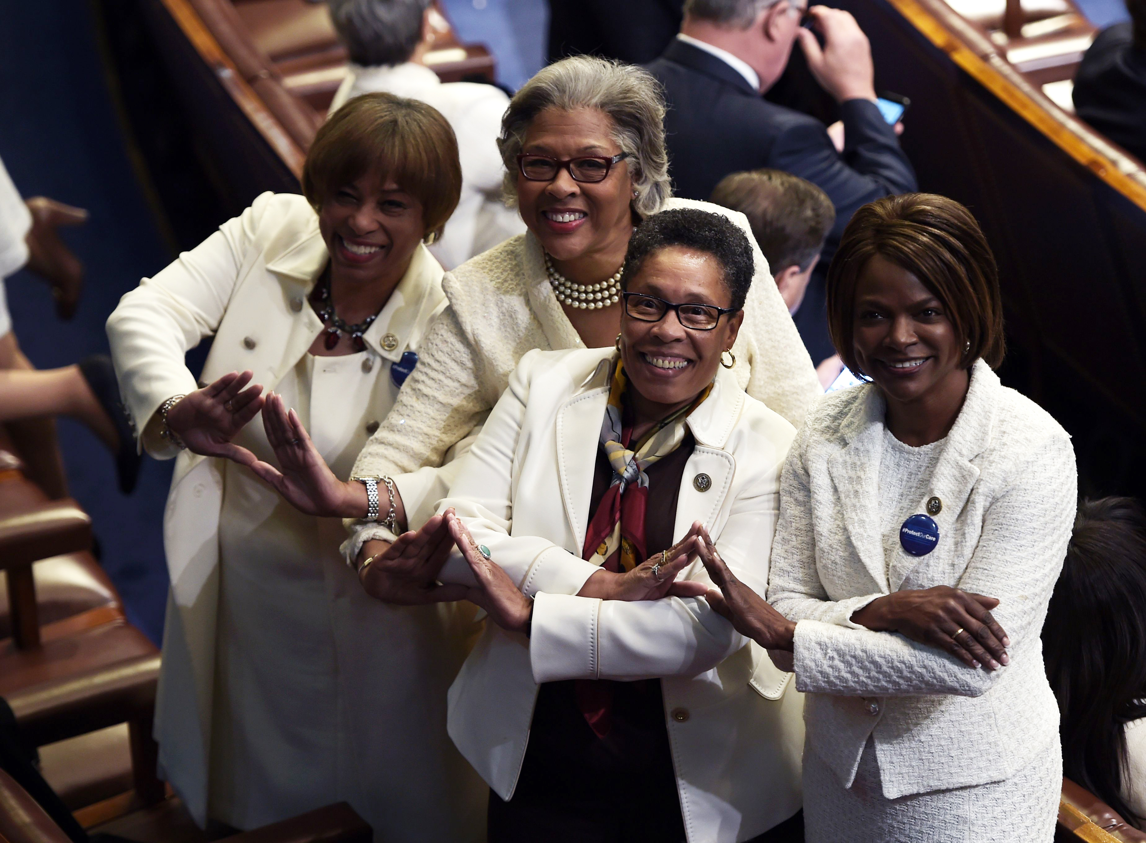 Female members of Congress.