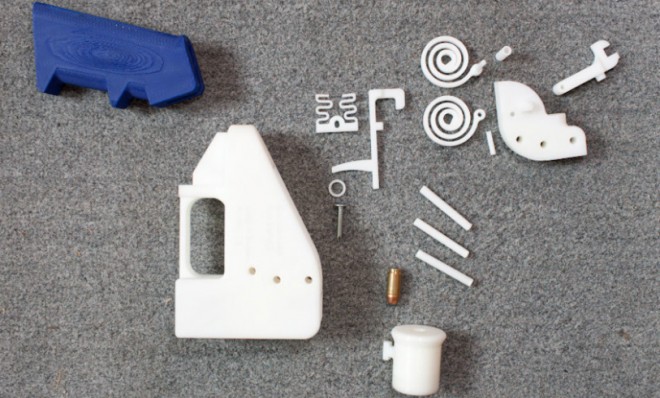 The pieces of plastic gun took only four hours to print.