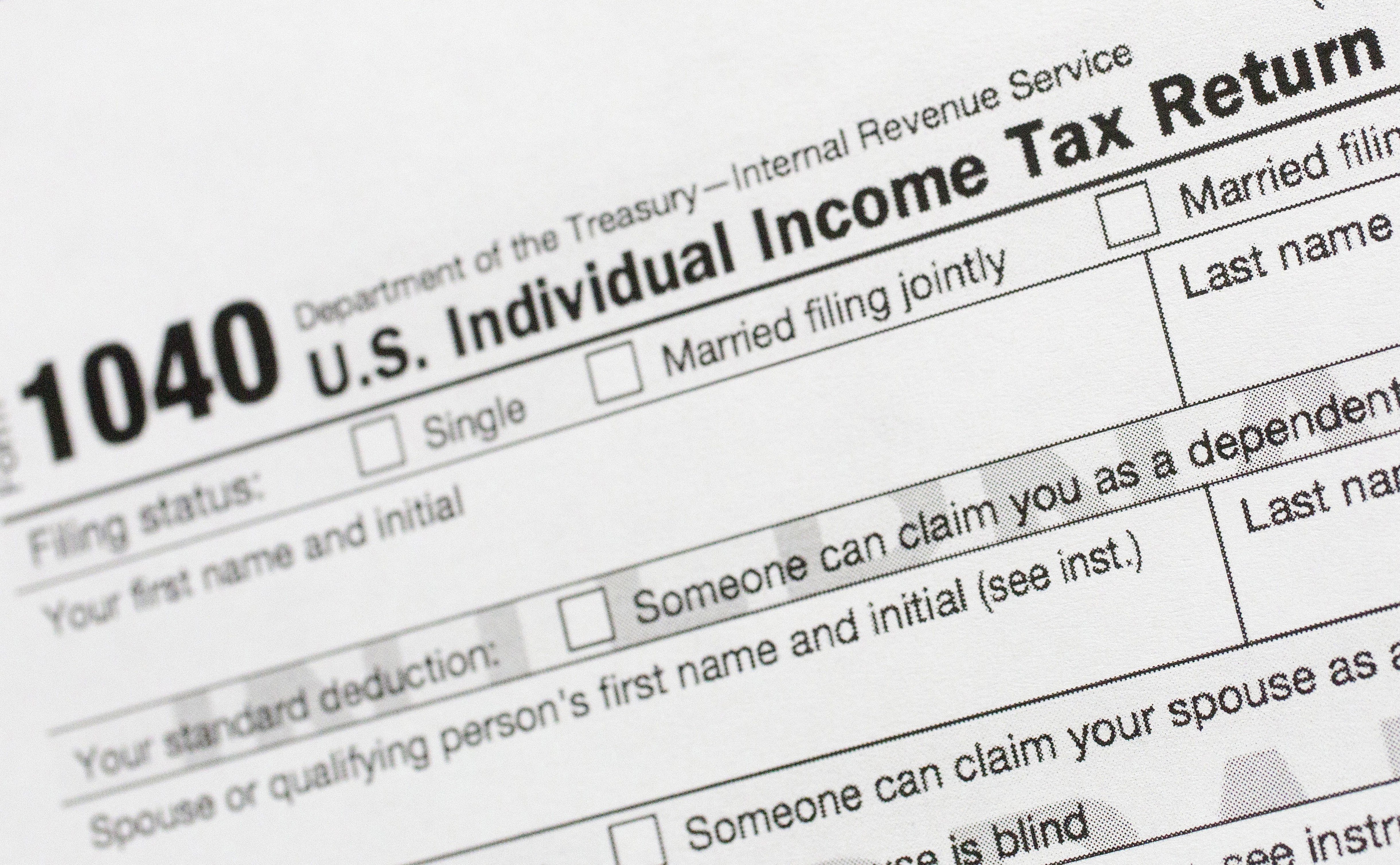 1040 U.S. Individual Income Tax Return form