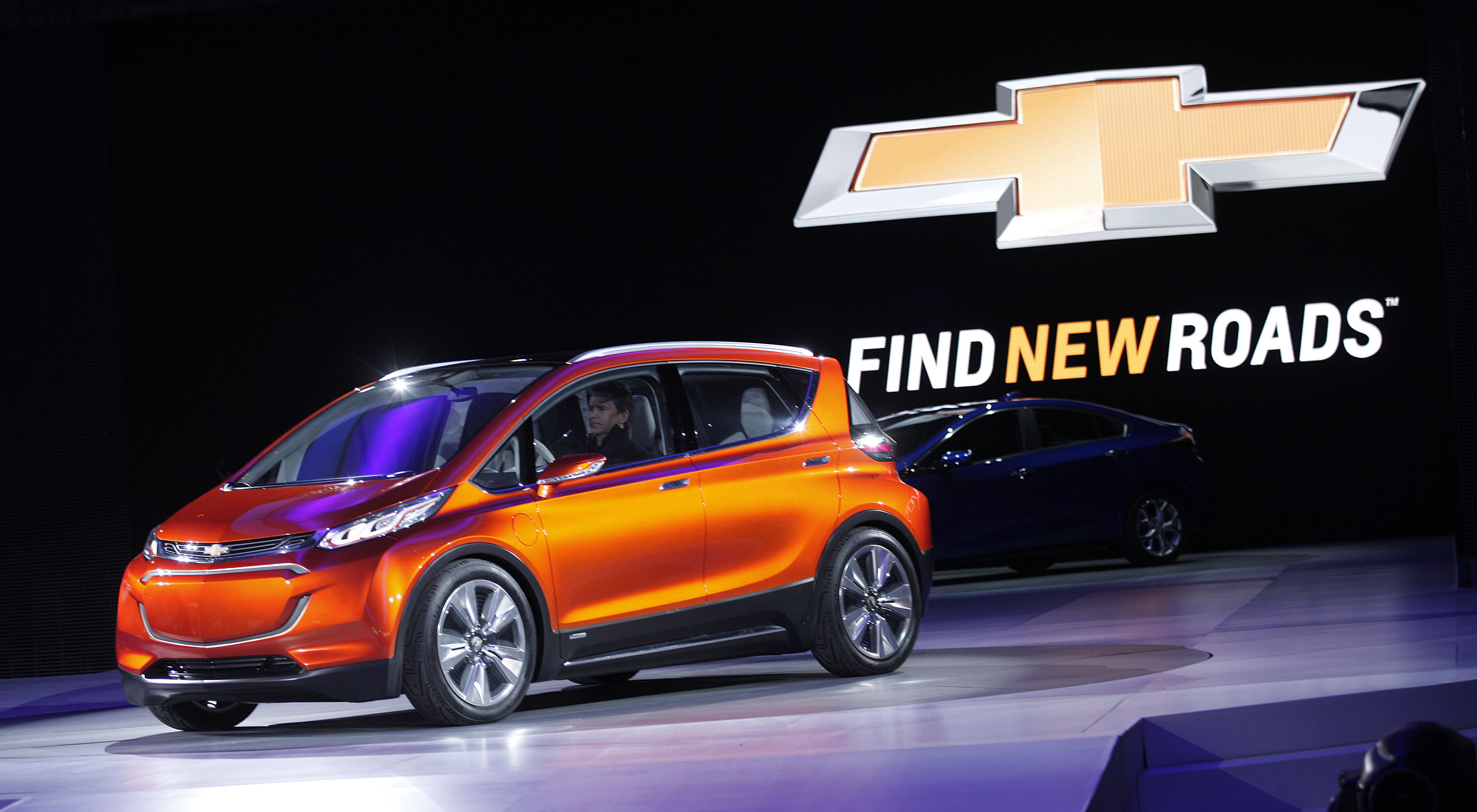  General Motors reveals the new Chevrolet Bolt concept to the media at the 2015 North American International Auto Show.