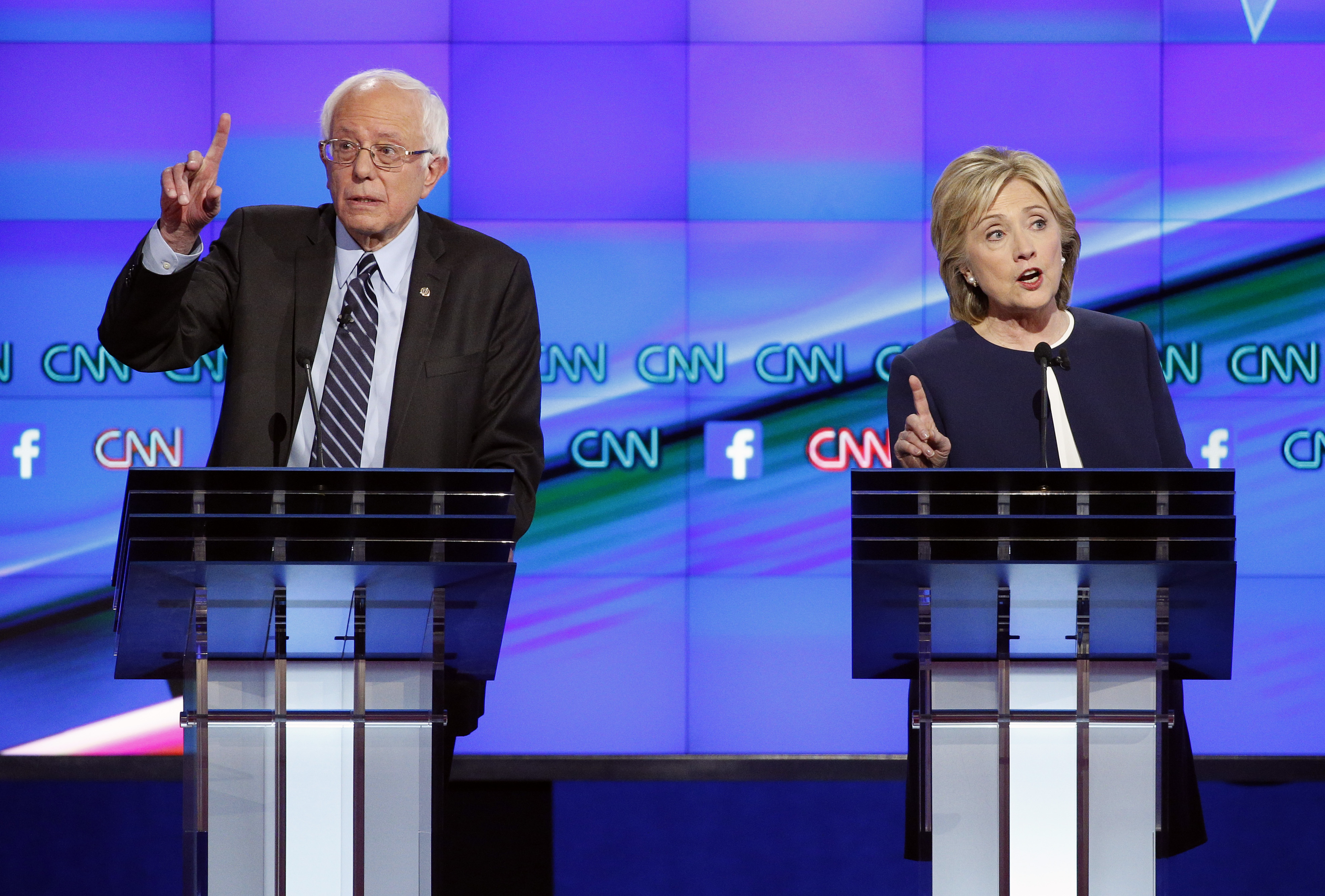 Clinton and Sanders trade jabs.