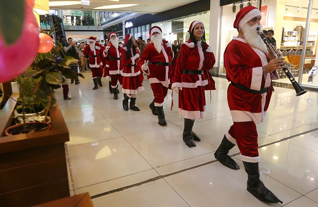 Santas on parade in Iraqi Kurdistan