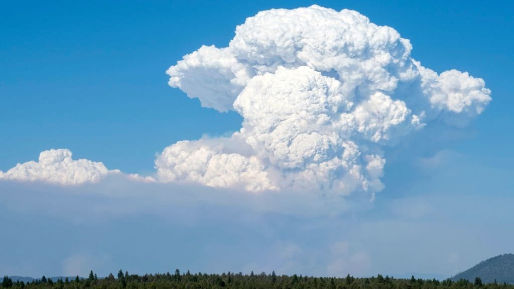 A cloud formed by the Bootleg Fire in southern Oregon.