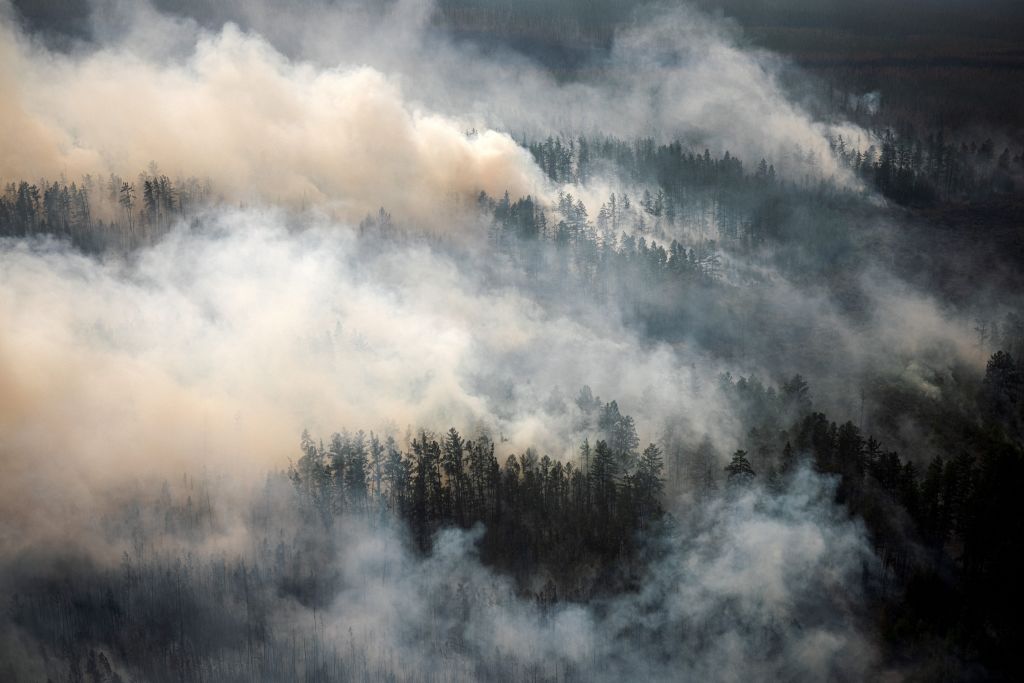 Fires burning in Siberia.