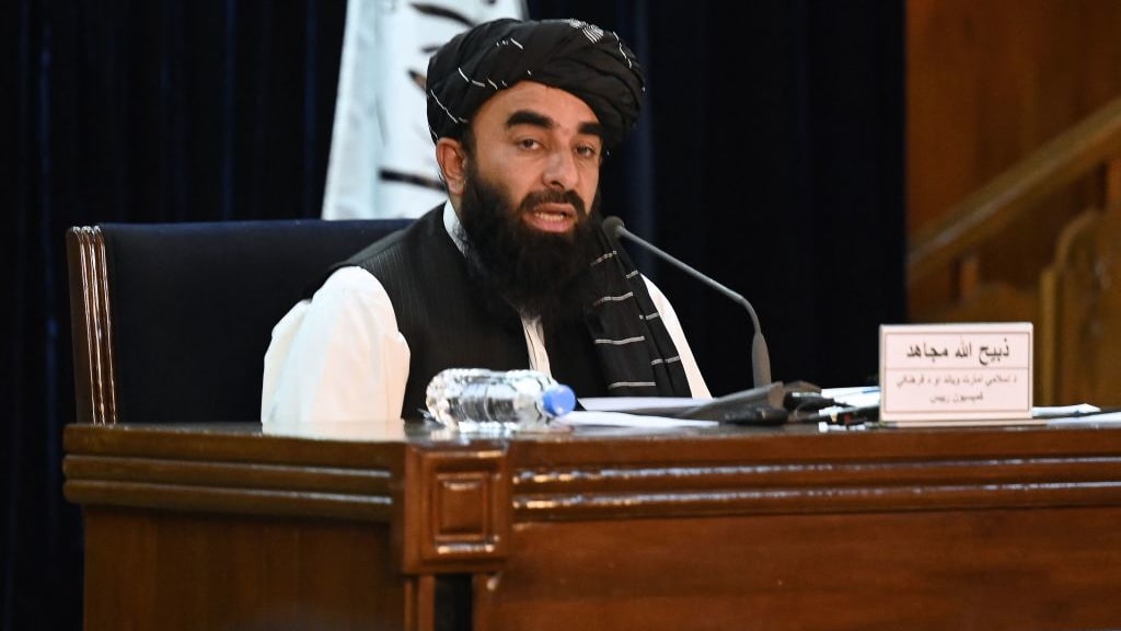 Taliban spokesman Zabihullah Mujahid.