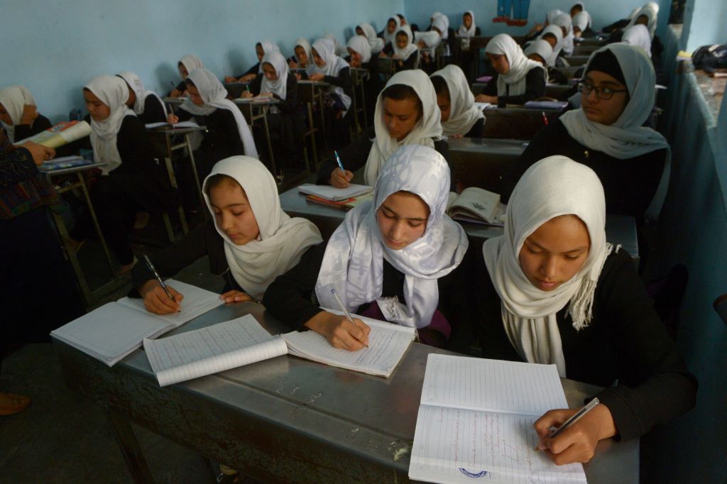 Girls&#039; classroom in Afghanistan.
