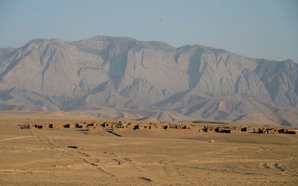 Afghan village in Shadyan desert.