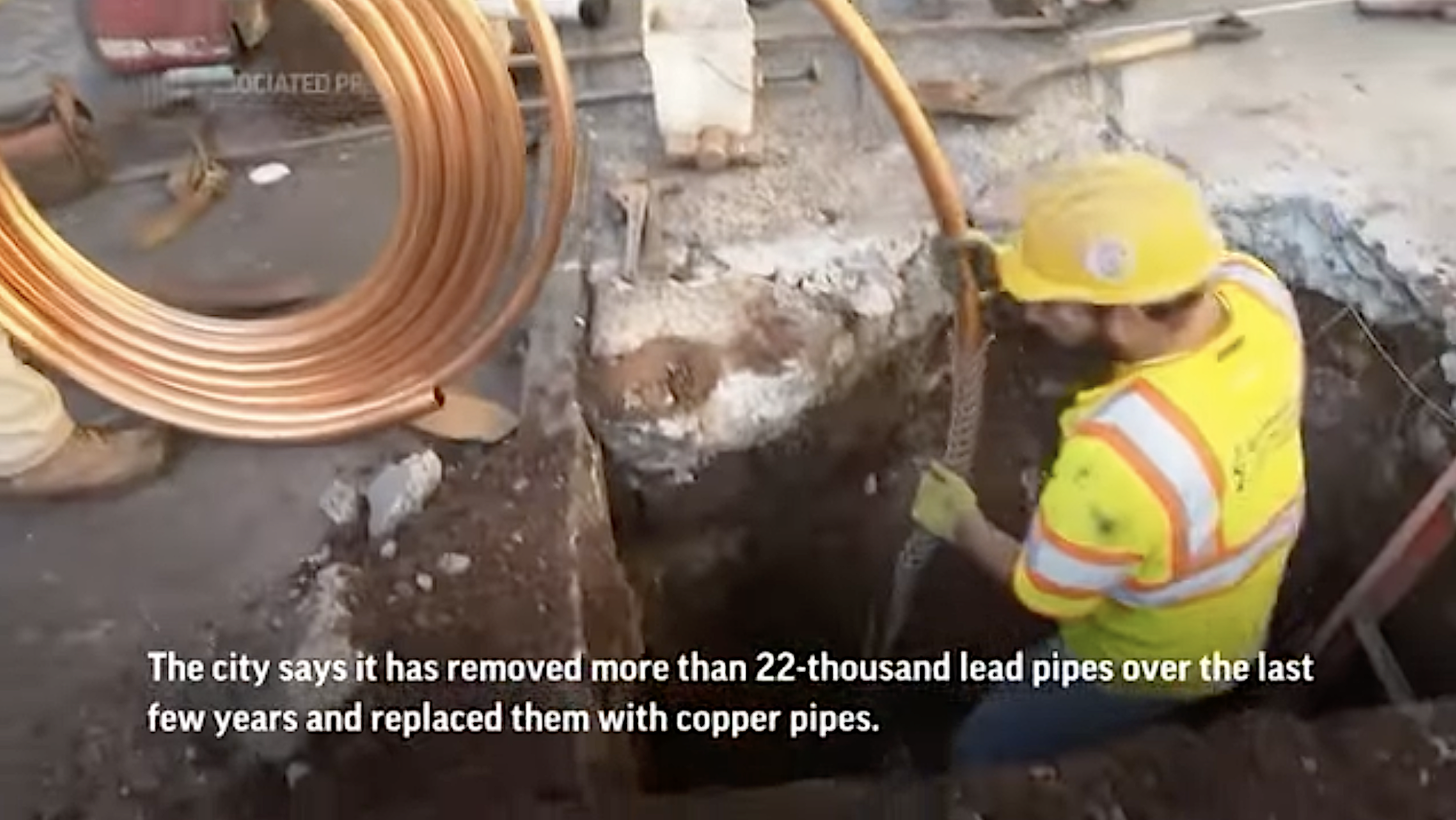 Replacing lead pipe in Newark