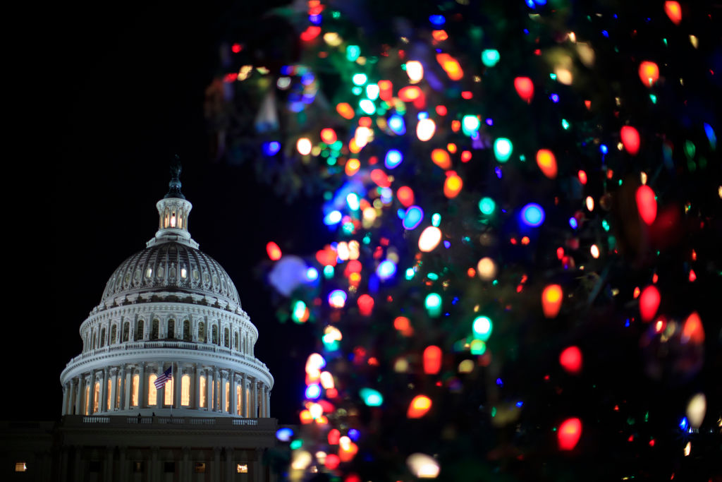 Capitol building christmas.