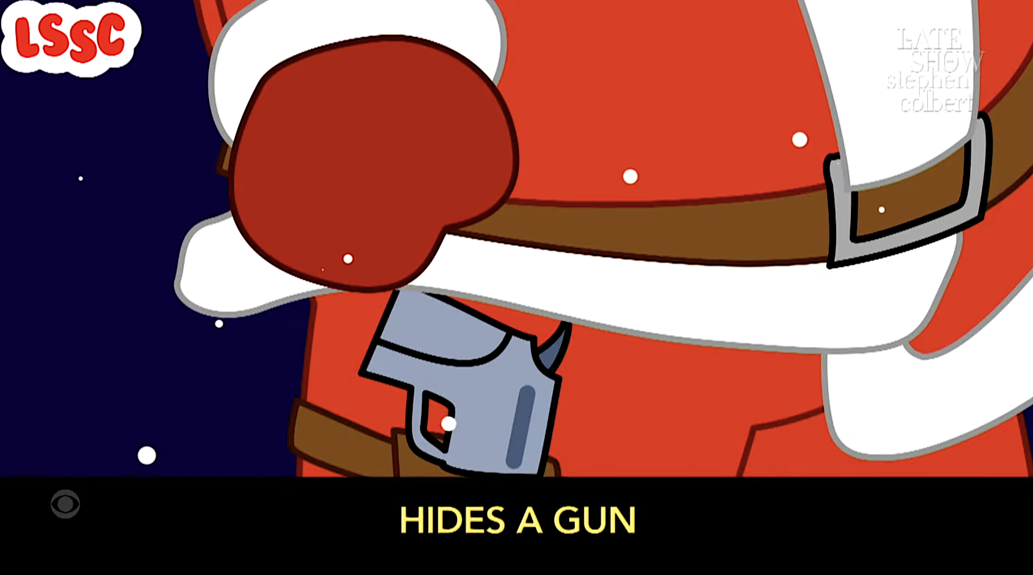 Santa has a gun