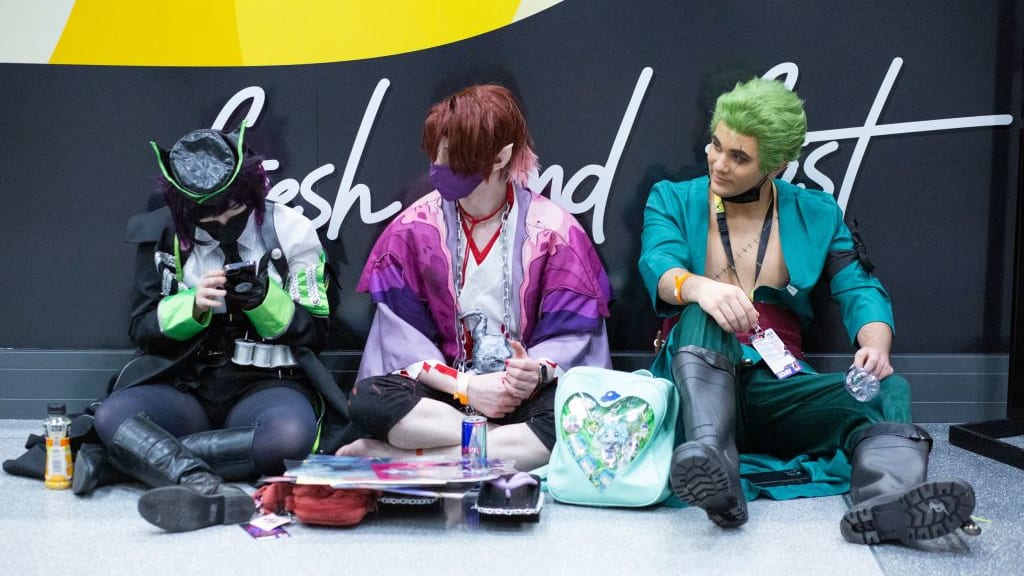 Anime fans attend a convention in Manhattan.