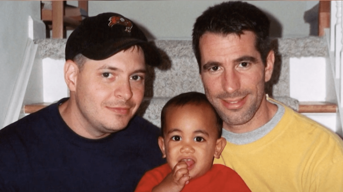 Pete Mercurio, Danny Stewart, and their son Kevin.