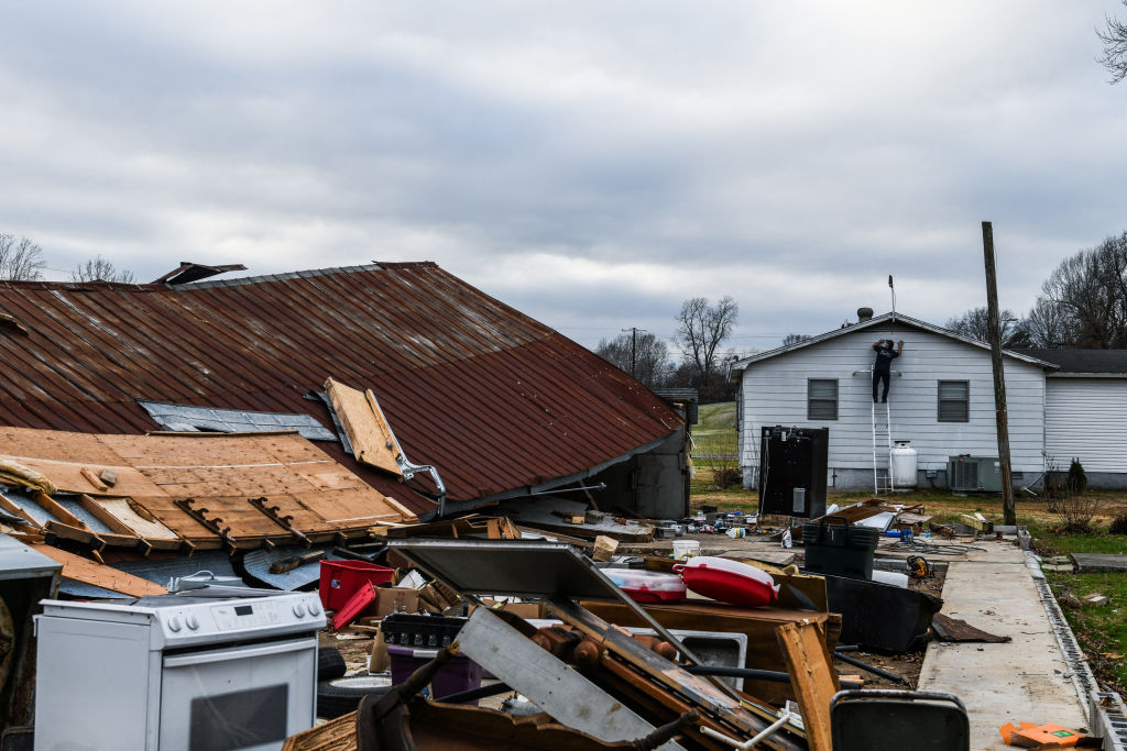 Storm damage in Kentucky on Dec. 15.