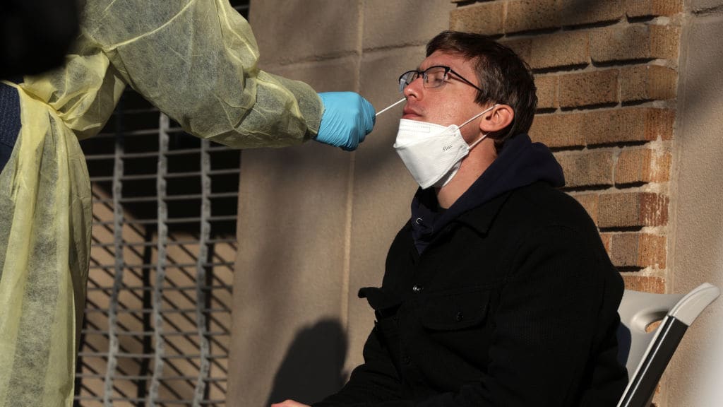 A man gets tested for COVID-19 in Washington, D.C.